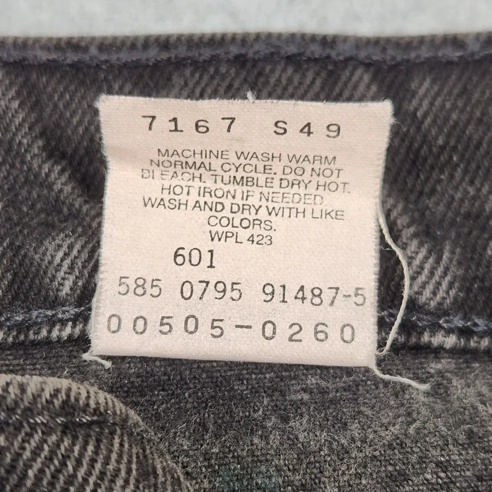 Vintage Levis 505 Jeans 31x34 (Actual 29x34) Black Straight Leg 90s Made In USA